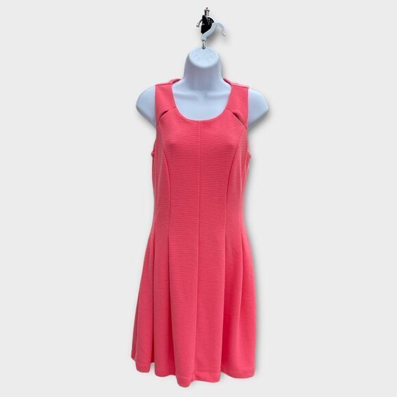 ELLE Melon Mini Ribbed Peekaboo Summer Flirty Sun Dress, Size 6 - Picture 10 of 10